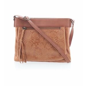 🤎 The SAK Sanibel Mini Leather Crossbody Tobacco Embossed Floral 🤎